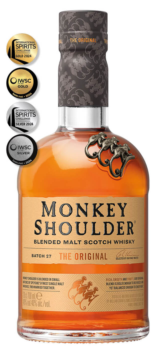 en flaska monkey shoulder whisky malt