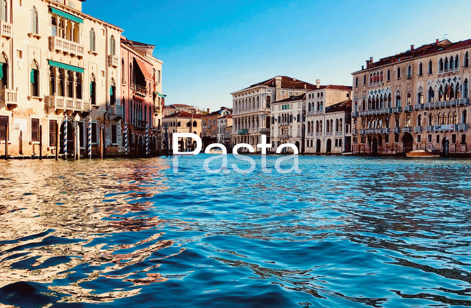 venedig med texten pasta