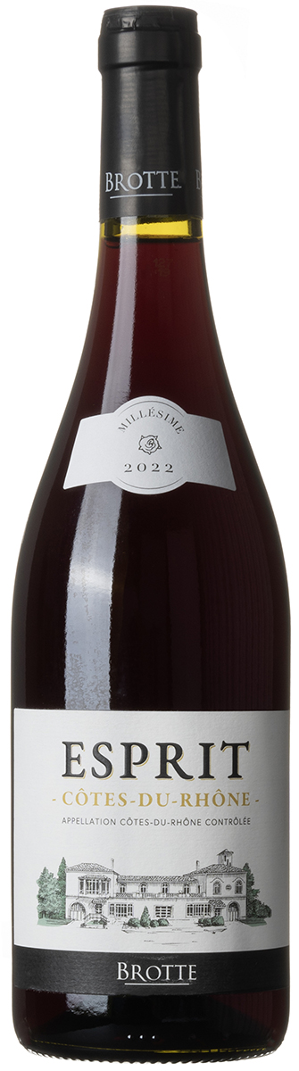 en flaska rött vin från rhone