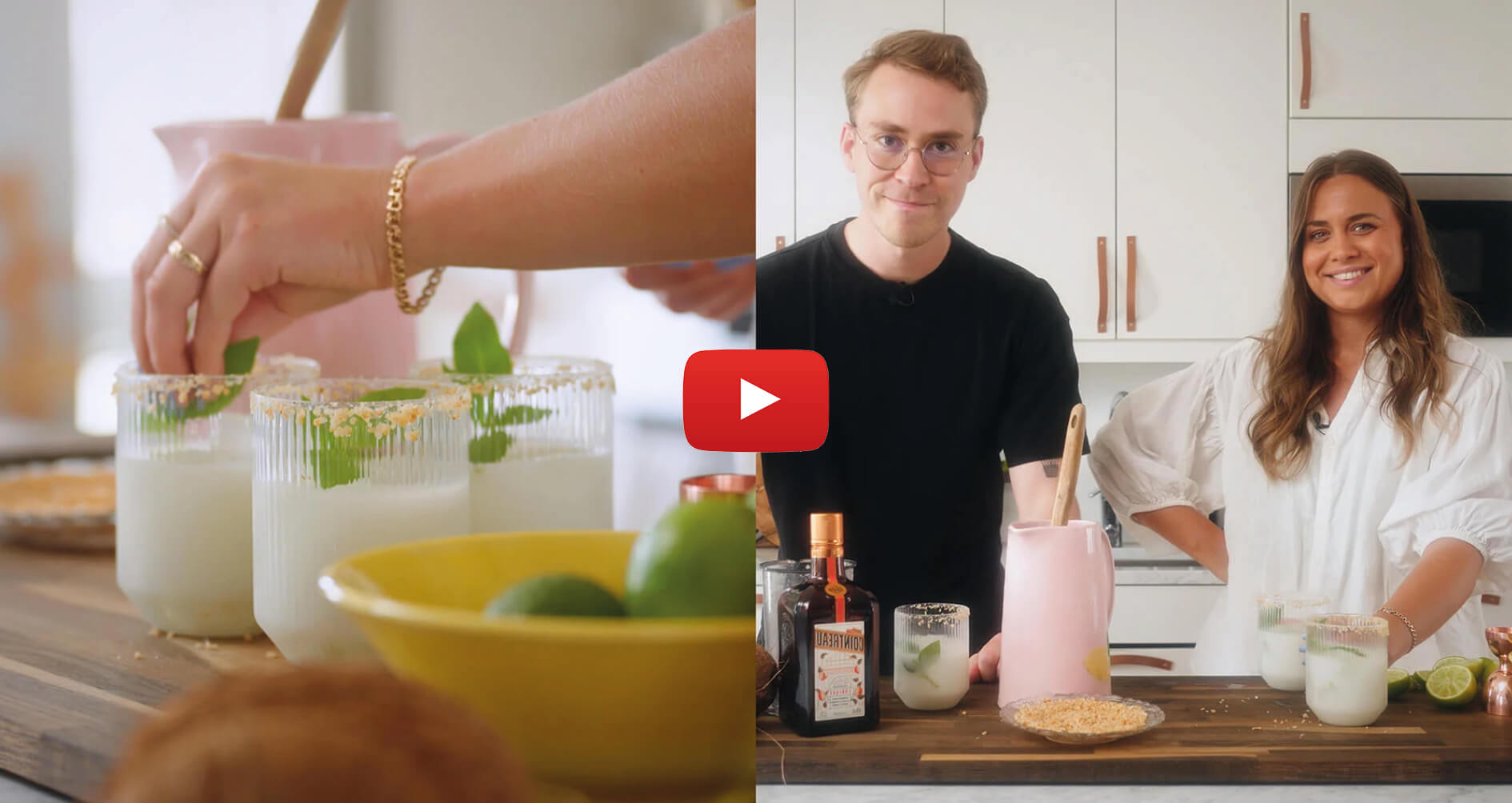 david och sofia blandar en sommarkanna