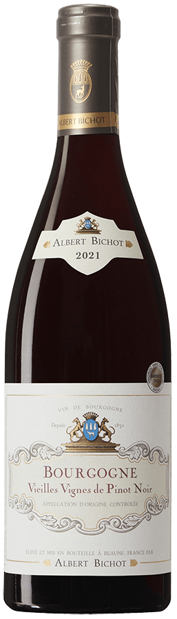 en flaska bourgogne med vit etikett