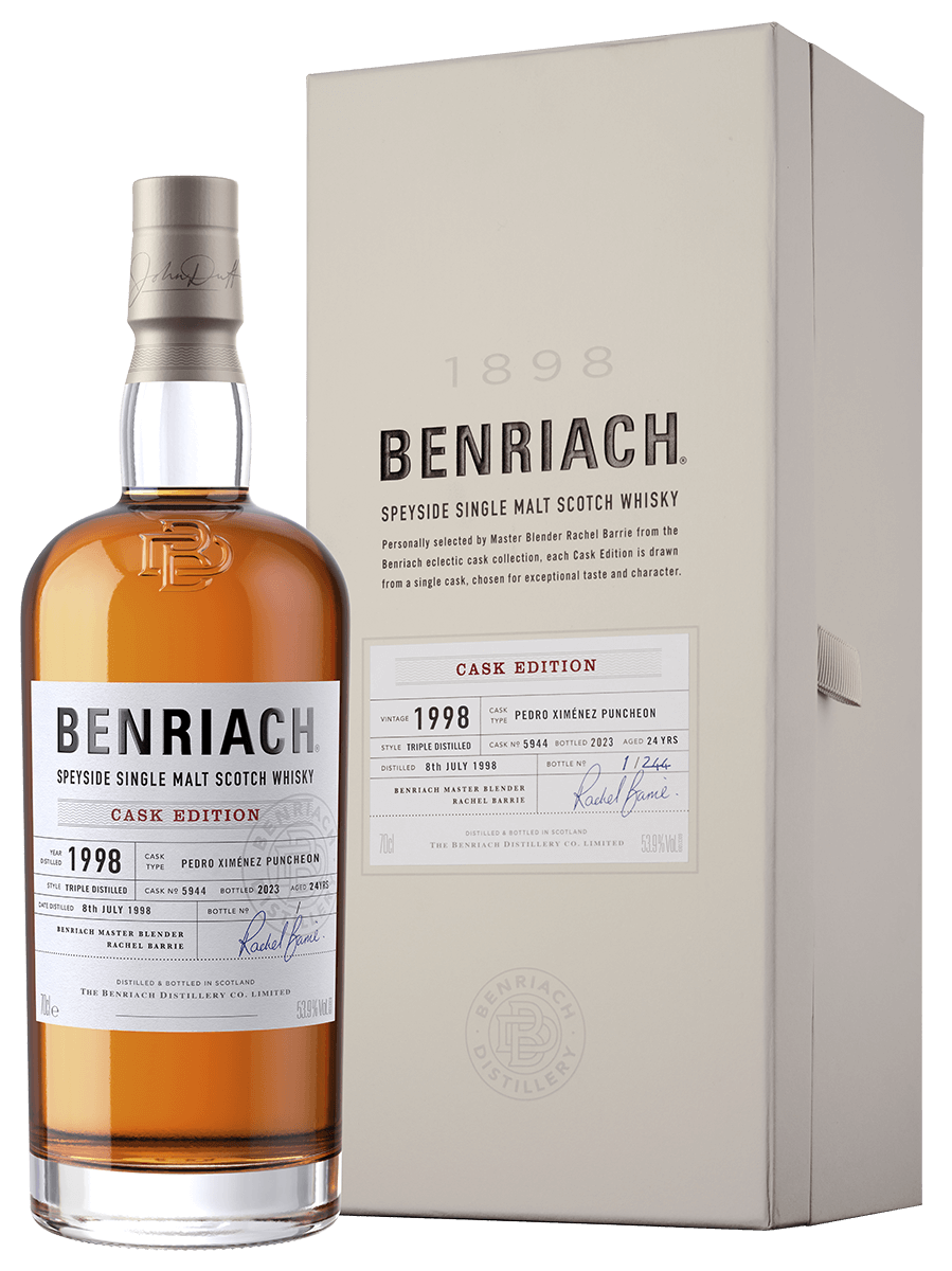 en flaska whisky från benriach single cask 5944