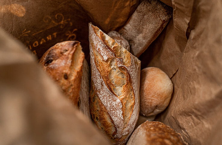 pain riche eller bröd baguetter