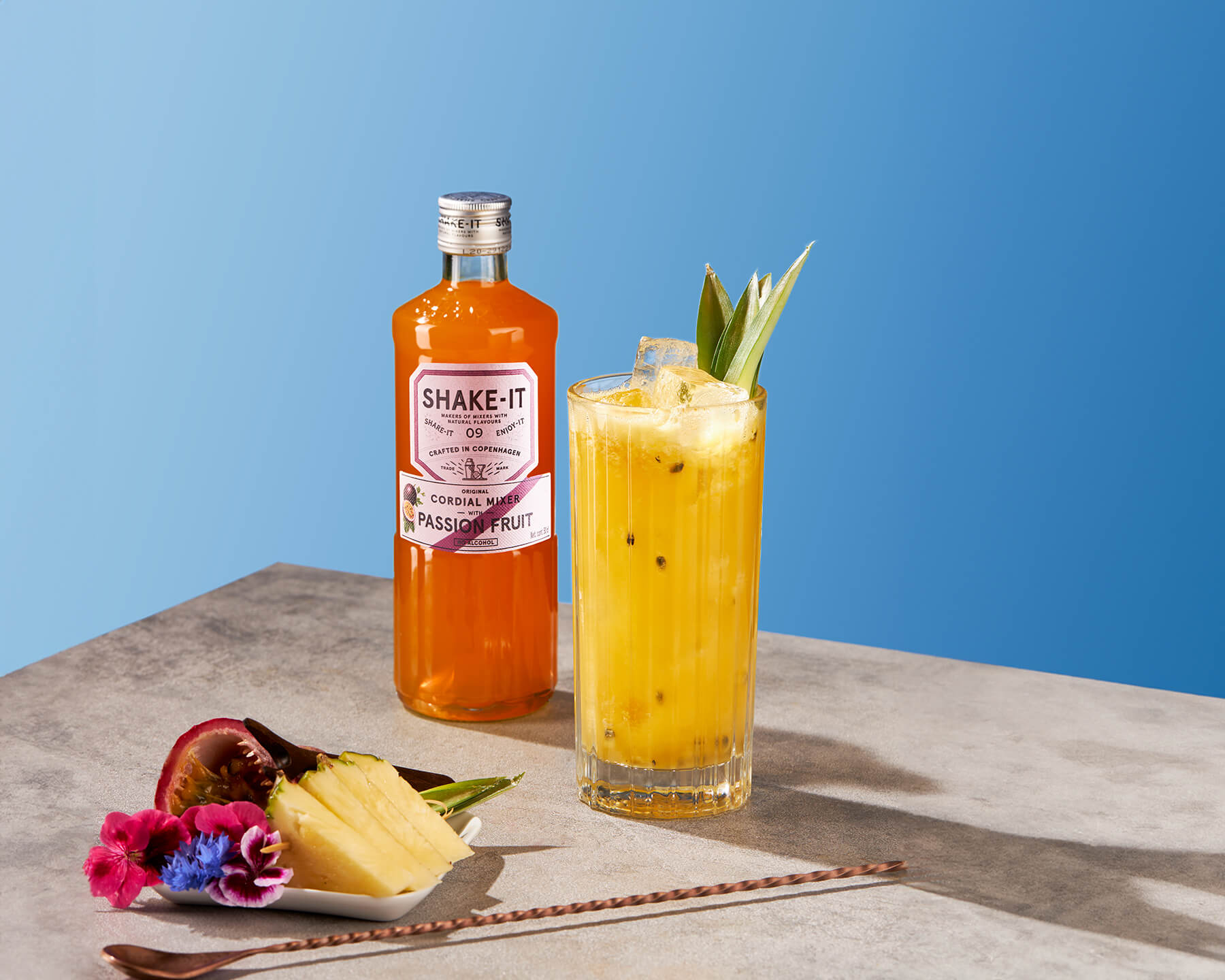 en tropical cooler drink som skall vara kall