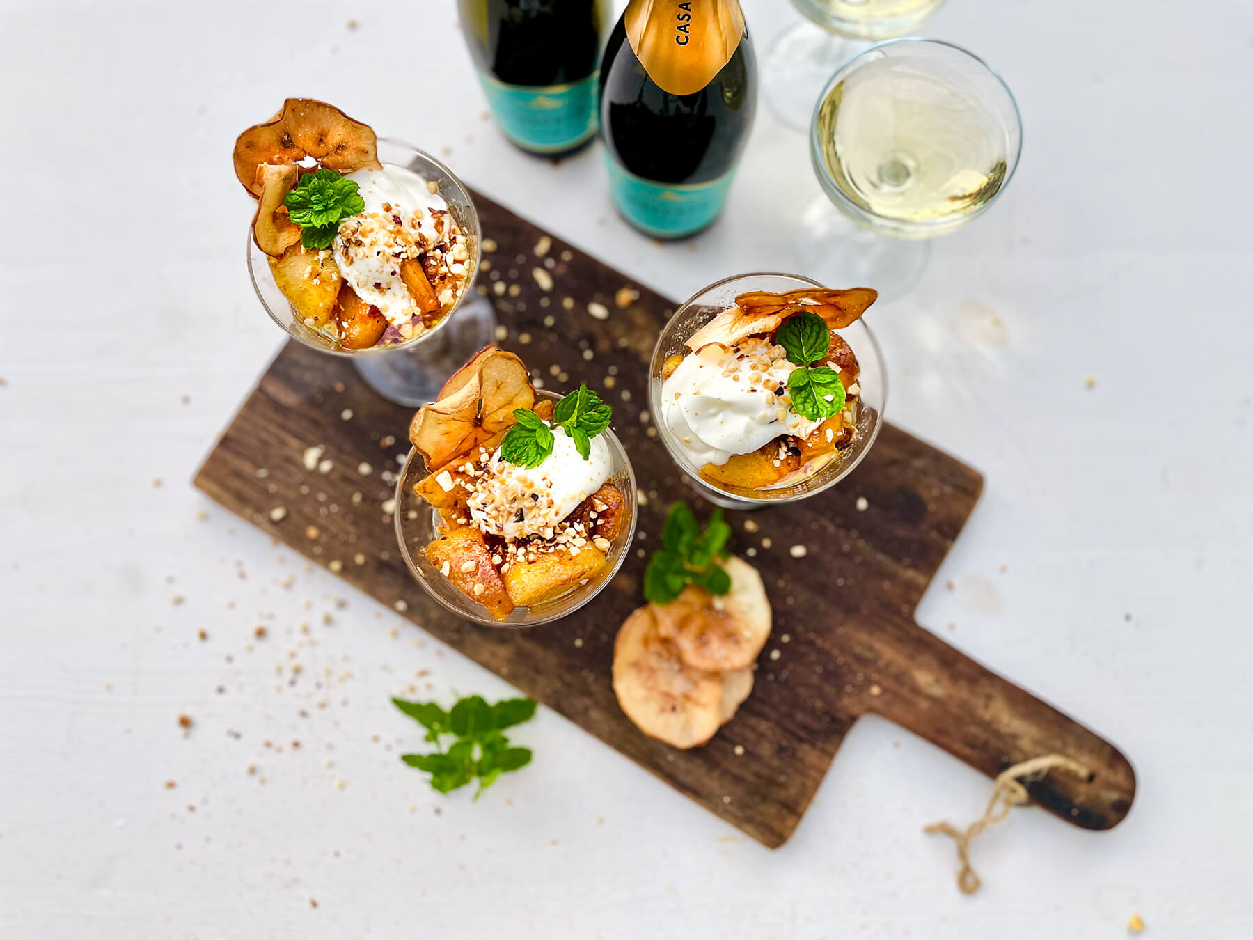 Karamelliserade äpplen med dulce de leche & mascarponekräm