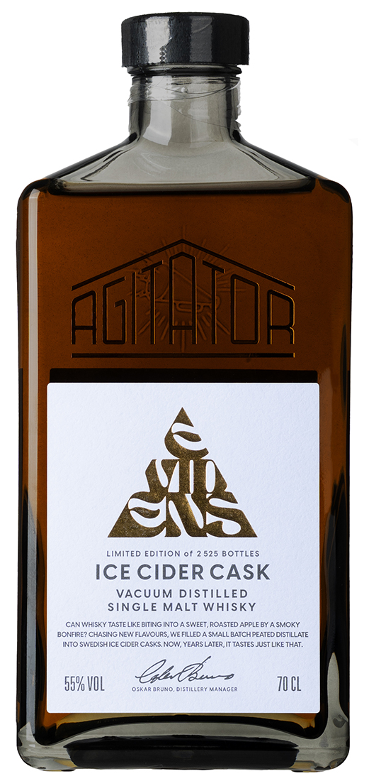 en flaska agitator whisky malt