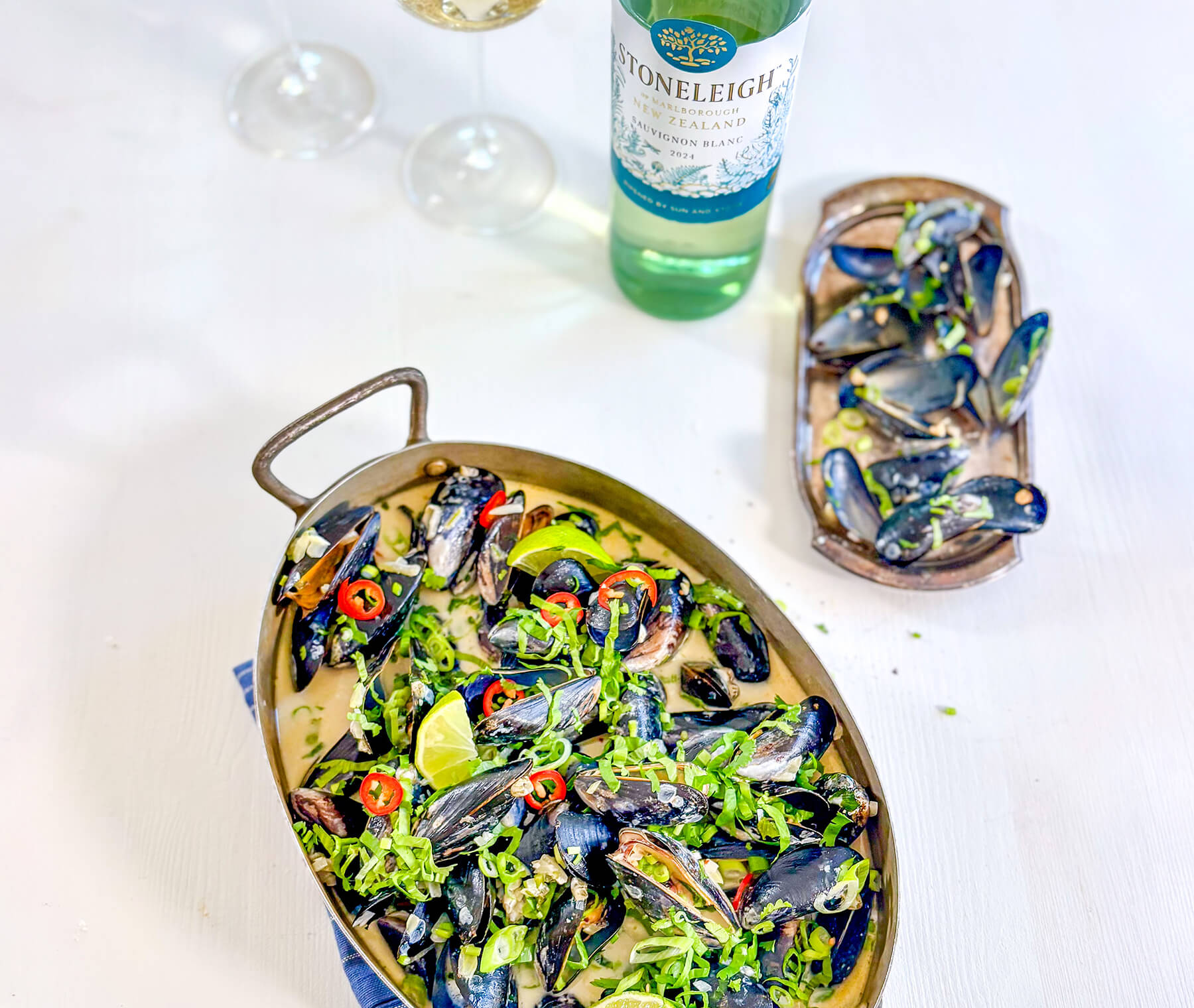 Asiatisk moule med kokos, lime och koriander