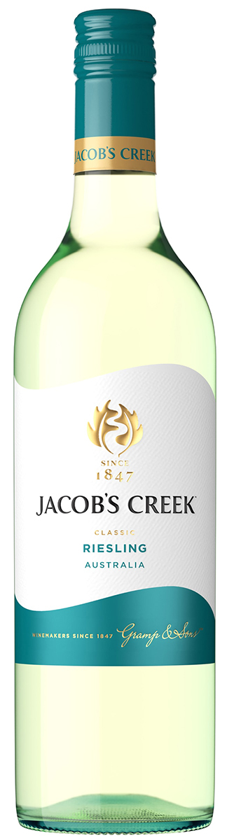 Jacob Creek Riesling vitt vin med grön etikett