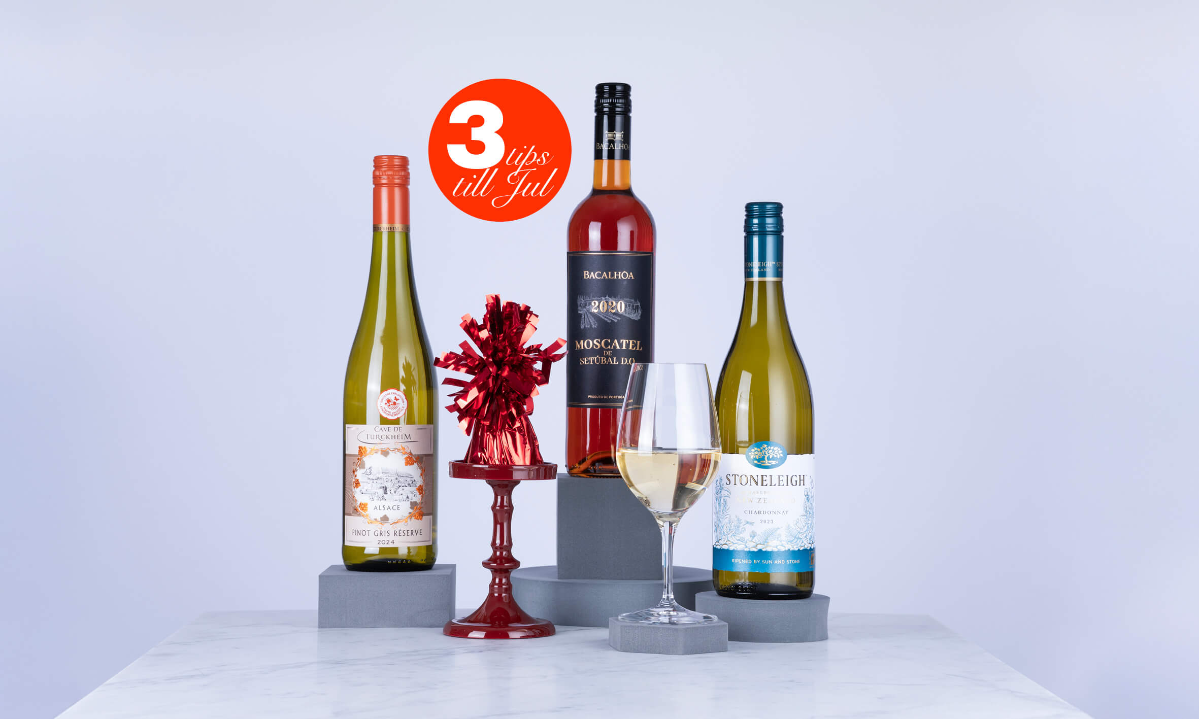 tre vita viner som passar till helgerna