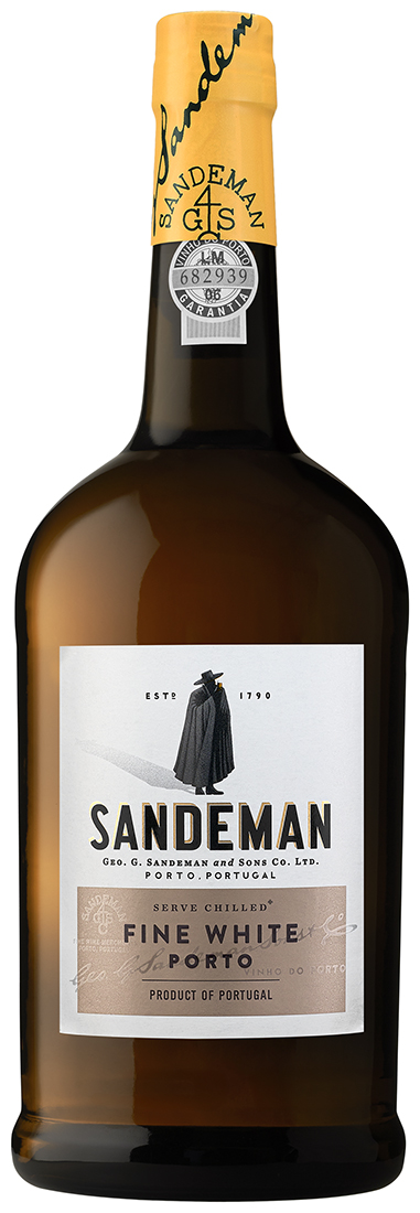 en flaska sandemans vitt portvin